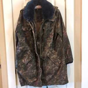 Free People Tie Dye Camo parka